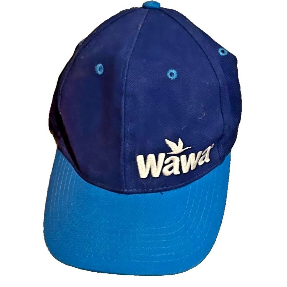 Wawa Blue Region 2 Logo Adjustable Hook Loop Closure Baseball Ball Cap Hat NWOT